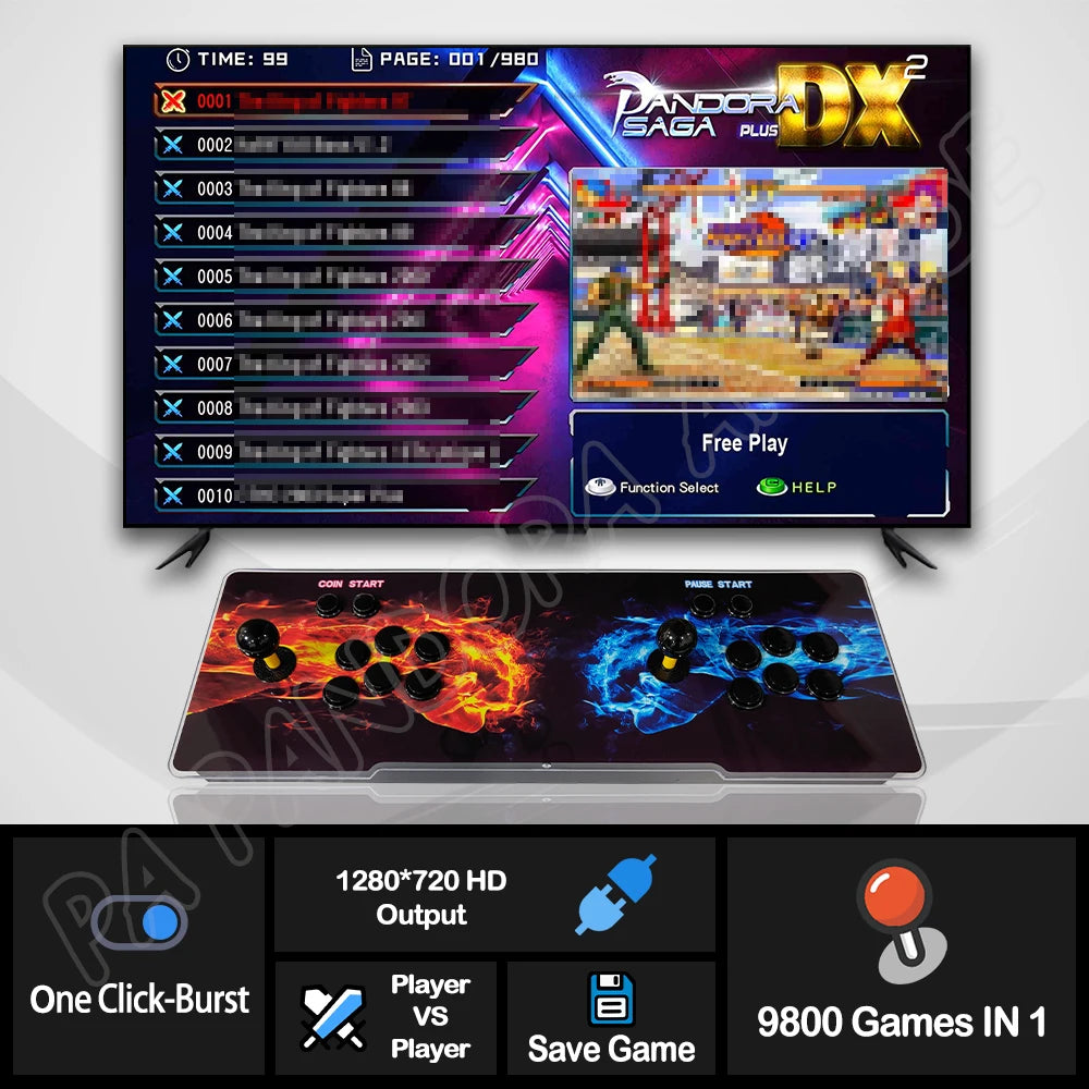 9800 jeux en 1 pour 2 joueurs