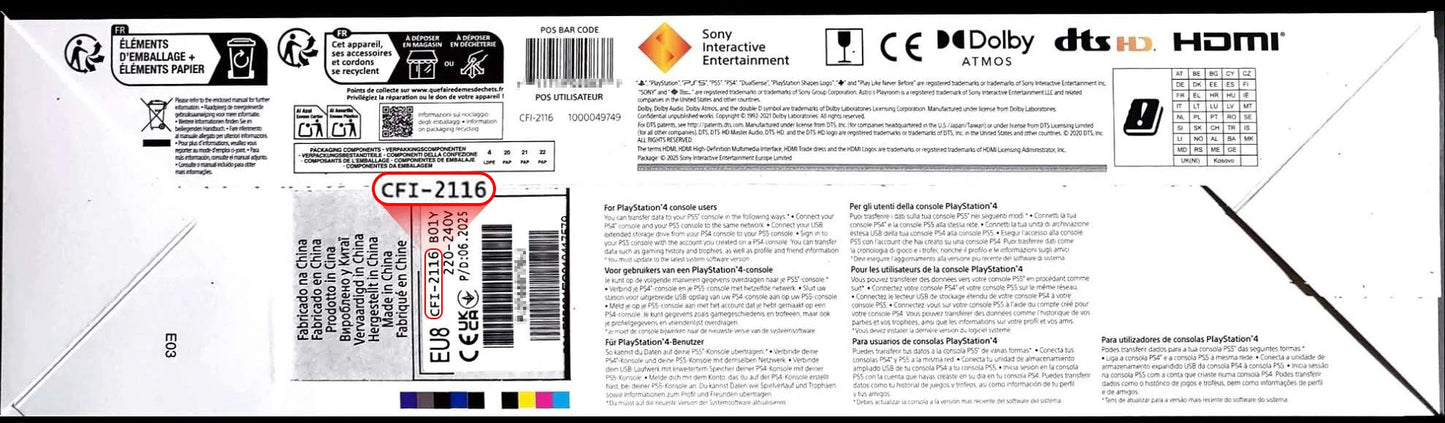 Sony PlayStation 5 Slim Digital(825GB)